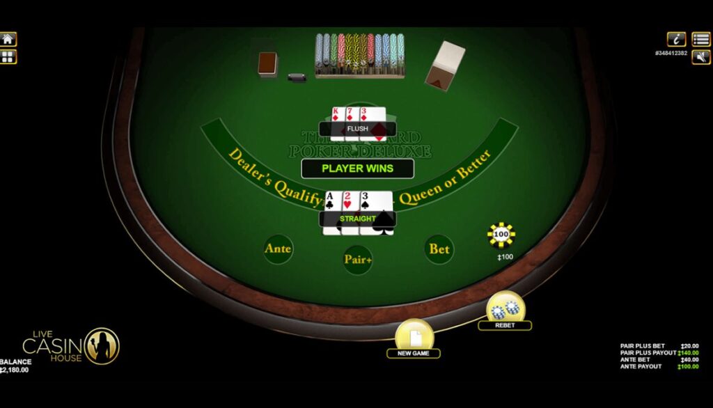 3 Card Poker Deluxe tại Live Casino House