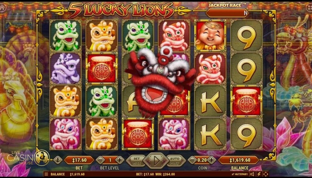 5 Lucky Lions tại Live Casino House