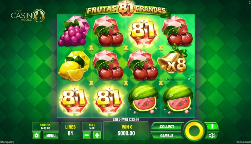 81 Frutas Grandes tại Live Casino House