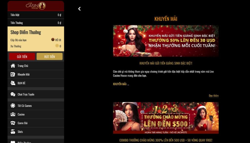 Khuyến mãi tại Live Casino House