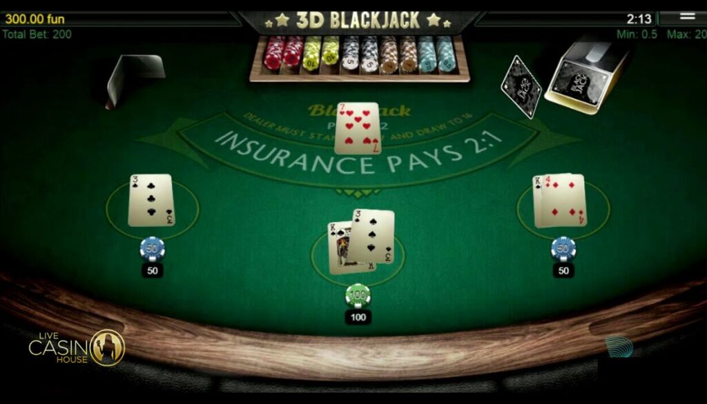 Cách chơi 3D Blackjack