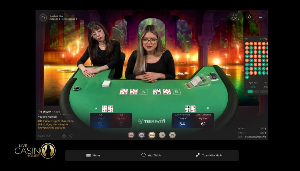 Bombay Live Teen Patti tại Live Casino House