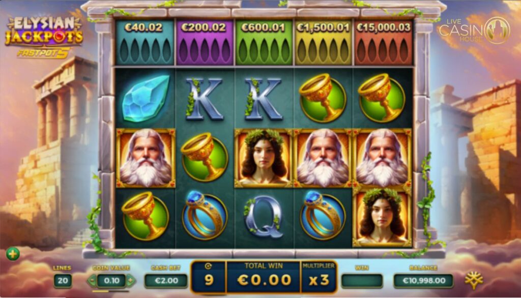 Elysian Jackpots tại Live Casino House