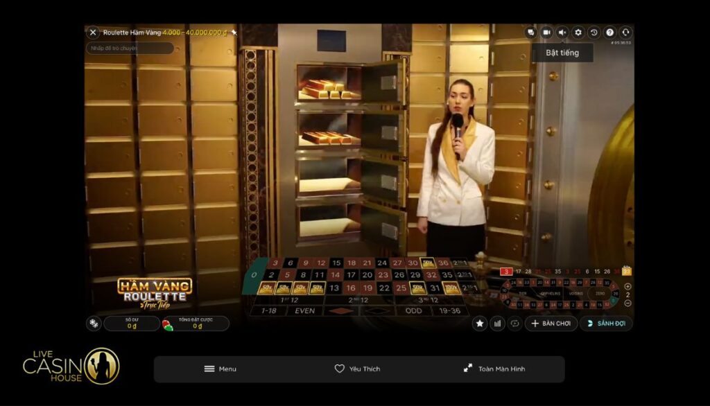 Gold Vault Roulette tại Live Casino House