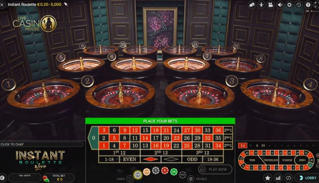 Instant Roulette tại Live Casino House