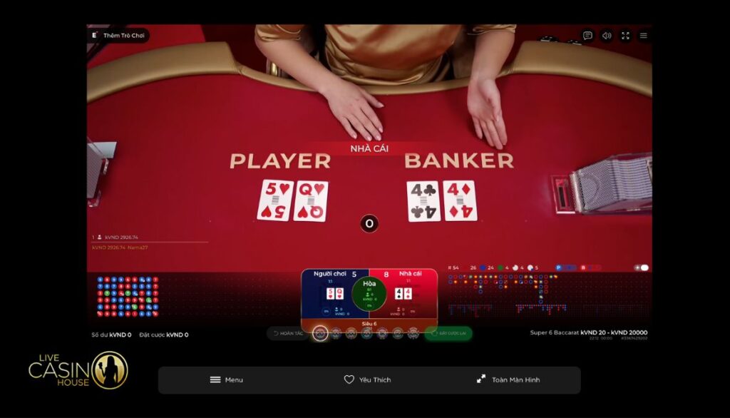 Luật chơi Baccarat Super 6