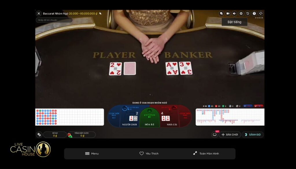 Luật chơi Live Peek Baccarat