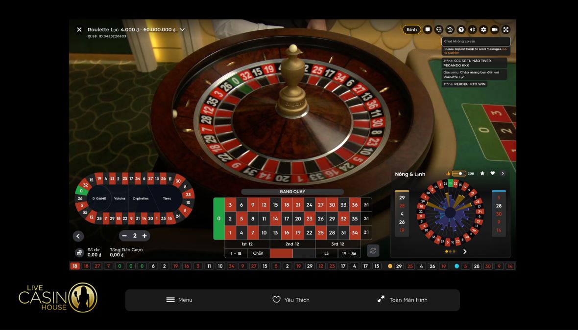 Roulette tại Live Casino