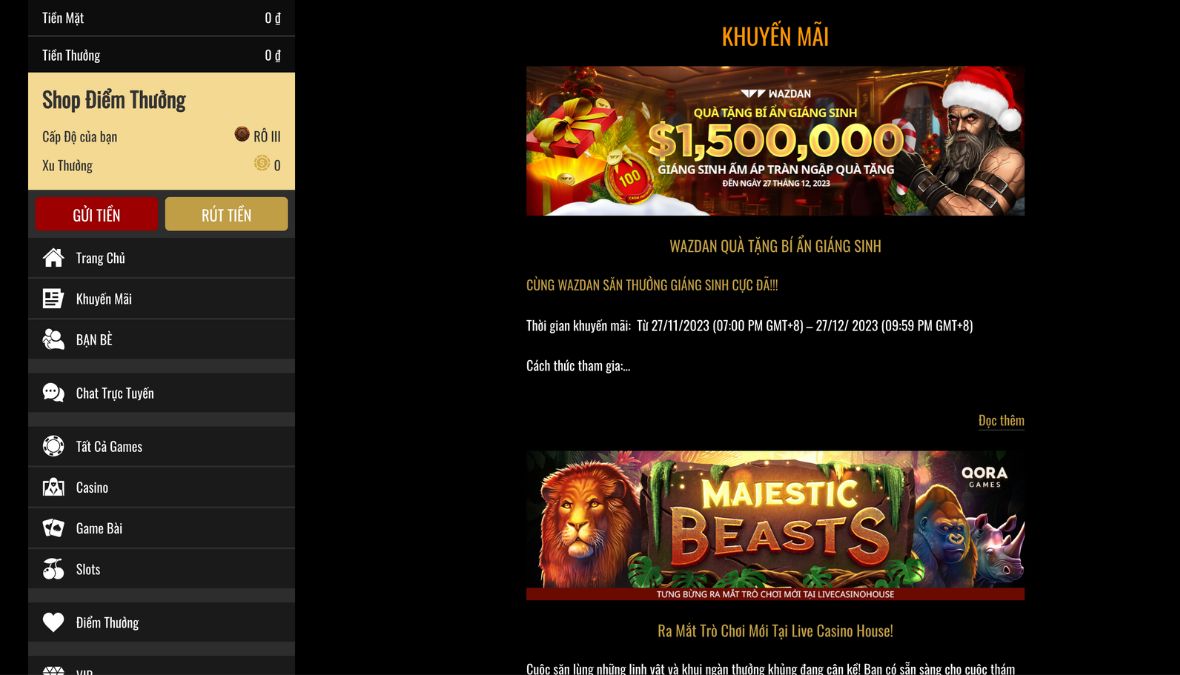 Khuyến mãi giải đấu Live Casino House